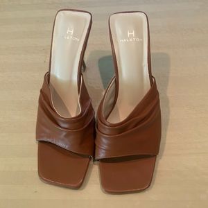 Halston Luanda brown dress sandals